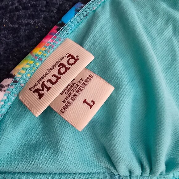 Bright Multicolor Halter Tankini Swimsuit With Tie-Side Bikini Bottoms‎ Size S - Picture 11 of 16